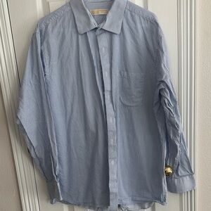 Michael Kors Blue Pinstripe Dress Shirt